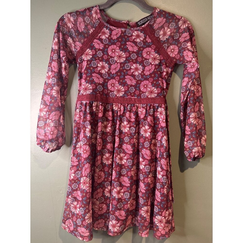 Trixxi Girl S Floral Sheer Lined Dress cottagecore Spring Easter church summer